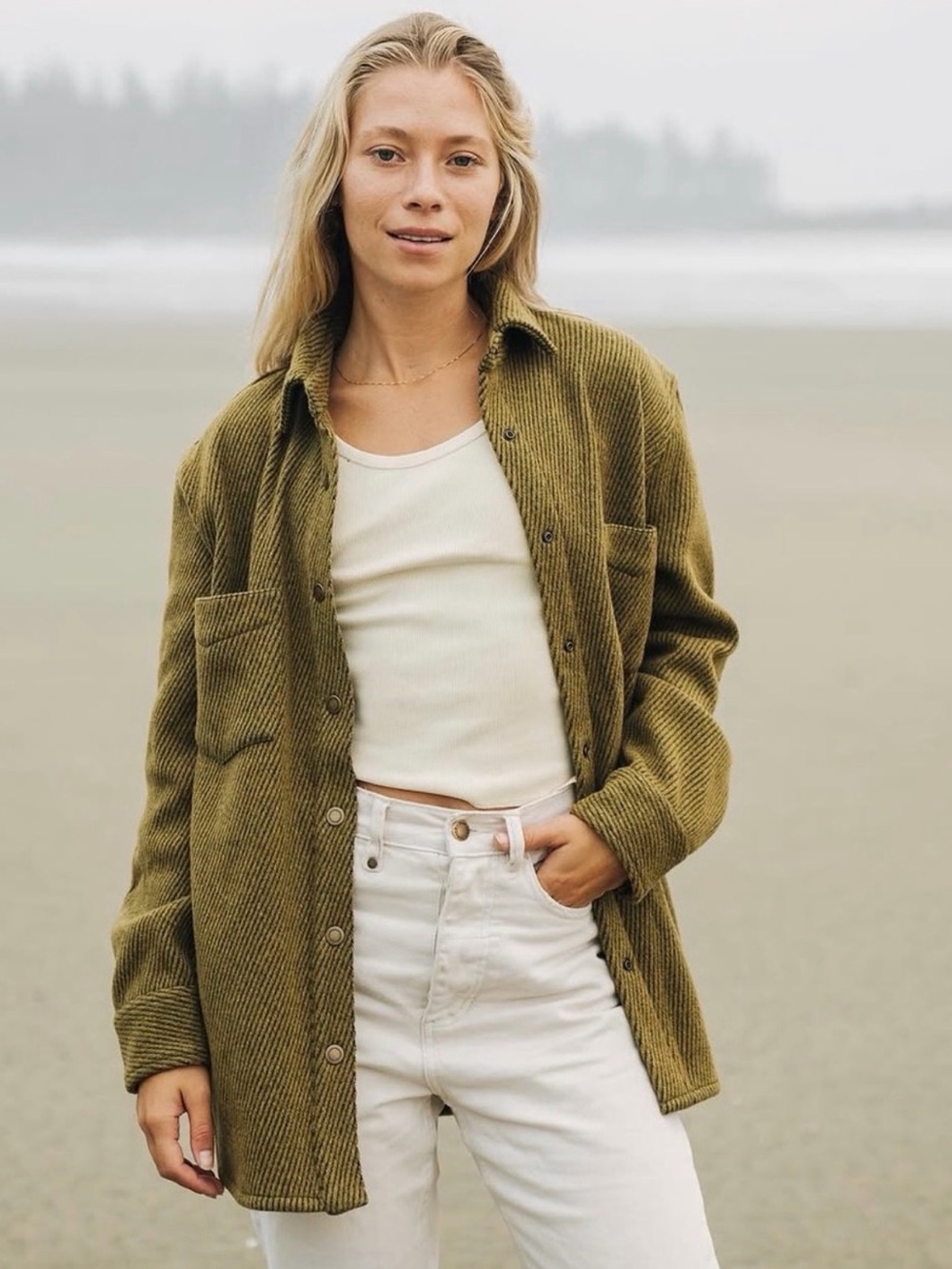Anian Jericho Wool Overshirt - Caribou Color